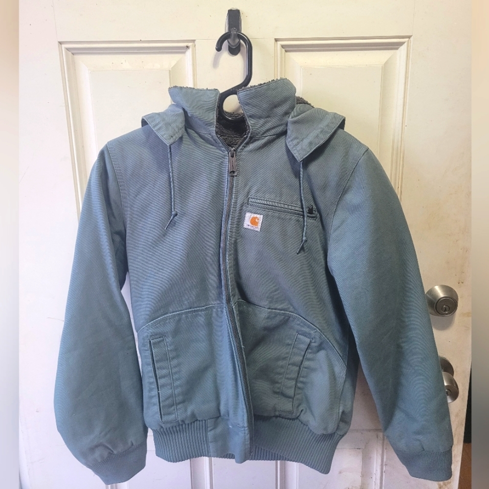 Sea foam green Carhartt Coat with Lining